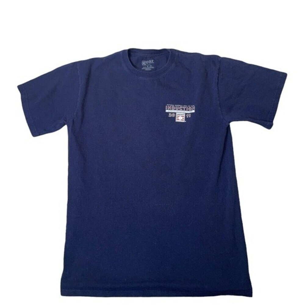 2011 National Baseball Hall Of Fame Induction Blue T-Shirt SZ M Alomar MLB HOF - Picture 3 of 7